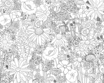 Wildflowers Coloring Page