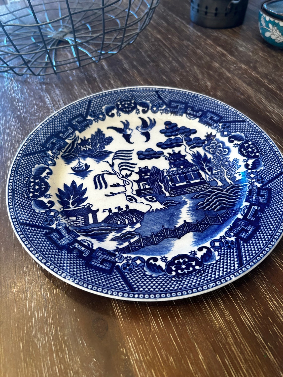 Blue Willow Occupied Japan Plate Etsy