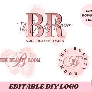 Premade Rose Gold Beauty Logo, Business Logo Design, Rose Gold Foil, Feminine Logo, Salon Logo, Signature Logo, Girly Logo, Initial Logo