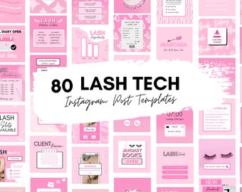 Lash Tech Instagram Post Templates, Lash Quotes, Lash Posts, Branding Kit, Social Media Flyers, Beauty Posts, Canva Templates, Lash Forms