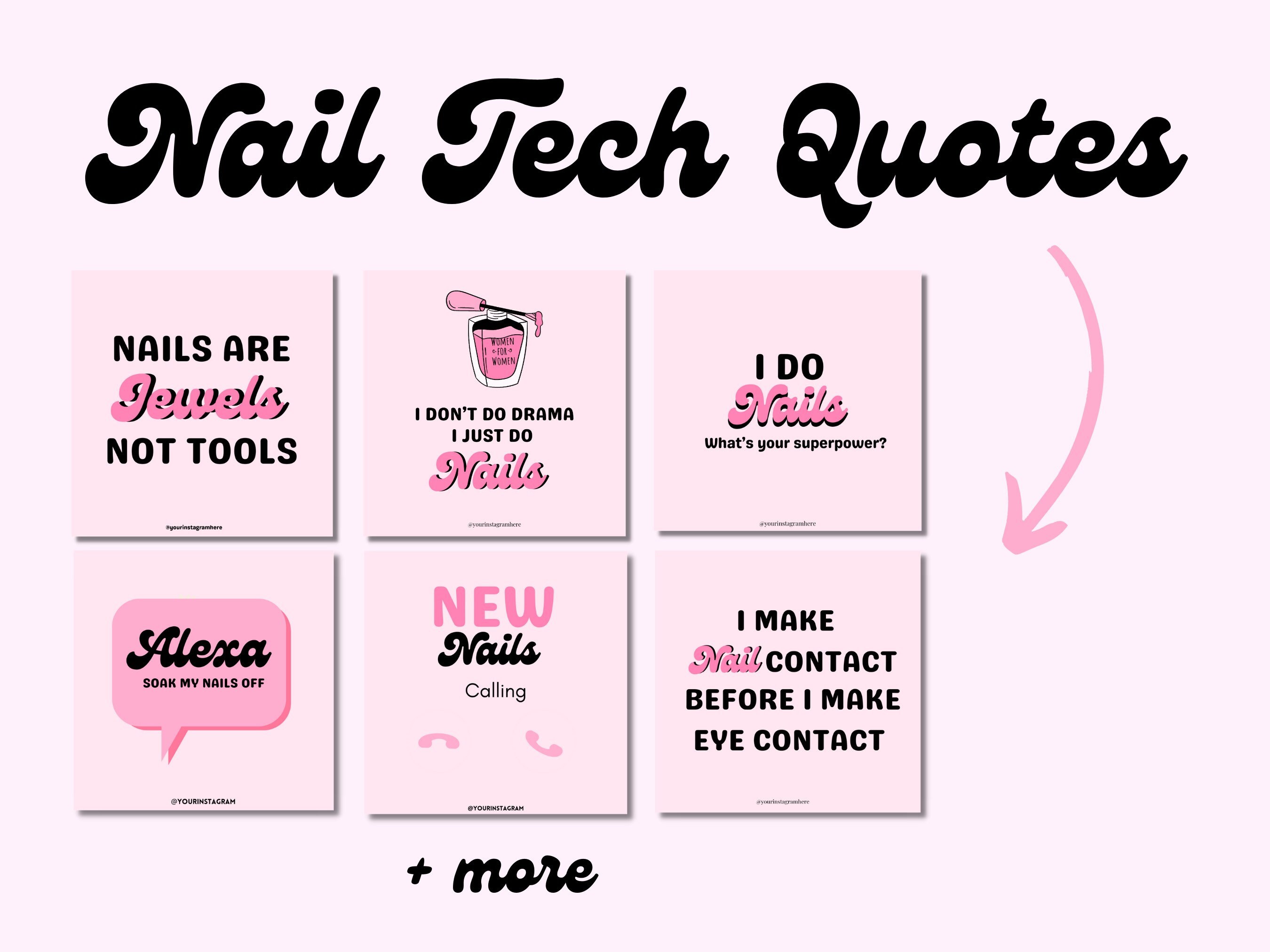 Nail Technician Instagram Posts Instagram Templates Canva Etsy