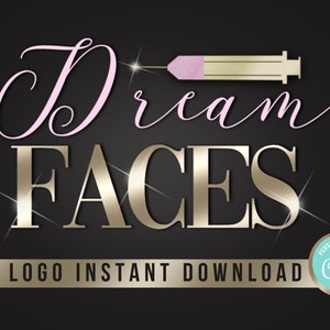 Aesthetics Logo DIY, Pink Gold, Aesthetics Nurse, Botox Filler, Anti Wrinkle, Lip Filler, Skincare, Nurse Injector, Branding Kit, Instagram