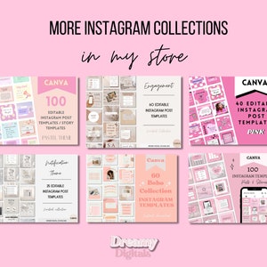Glam Instagram Post Templates Social Media Flyers Canva - Etsy