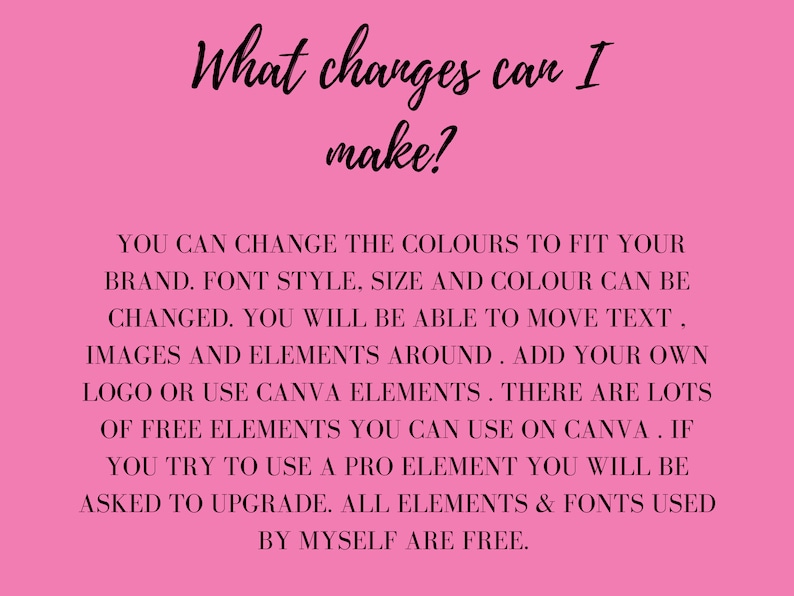 Price List Template Beauty / Bright Pink Editable Price List / Etsy