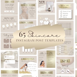 Instagram Post Templates Neutral, Esthetician Instagram, Gold Template, Quotes, Aesthetics, Spa, Beauty, Marketing, Social Media, Salon