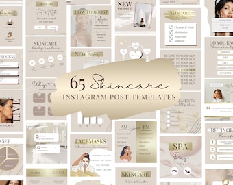 Instagram Post Templates Neutral, Esthetician Instagram, Gold Template, Quotes, Aesthetics, Spa, Beauty, Marketing, Social Media, Salon
