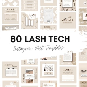 Lash Tech Instagram Post Templates, Lash Quotes, Lash Posts, Branding Kit, Social Media Flyers, Beauty Posts, Canva Templates, Lash Forms