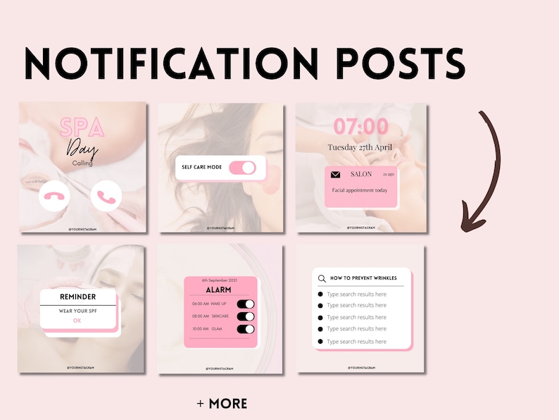 Skincare Instagram Post Templates Pink Esthetician Pink & - Etsy UK
