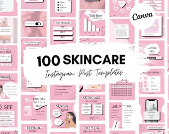 Instagram Post Templates Skincare Pink & White, Esthetician Instagram, Quotes, Aesthetics, Spa, Beauty, Marketing, Social Media, Salon, Girl
