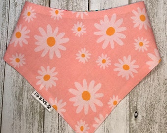 Dog bandana / Spring / summer pet bandana / Floral pet bandana / Two sets of snaps