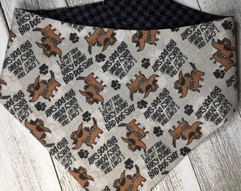 Dog bandana/ Can’t talk right now bandana  / Two side dog bandana  / Puppy bandana  / Snap  on / Dog bandana canada