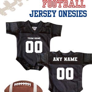 Customized Baby Newborn Football Jersey Personalized Infant Jersey Bodysuit Name and Number Custom Jersey Sports Fan gift Game Day Apparel