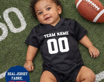 Customized Baby Newborn Football Jersey Personalized Infant Jersey Bodysuit Name and Number Custom Jersey Sports Fan gift Game Day Apparel