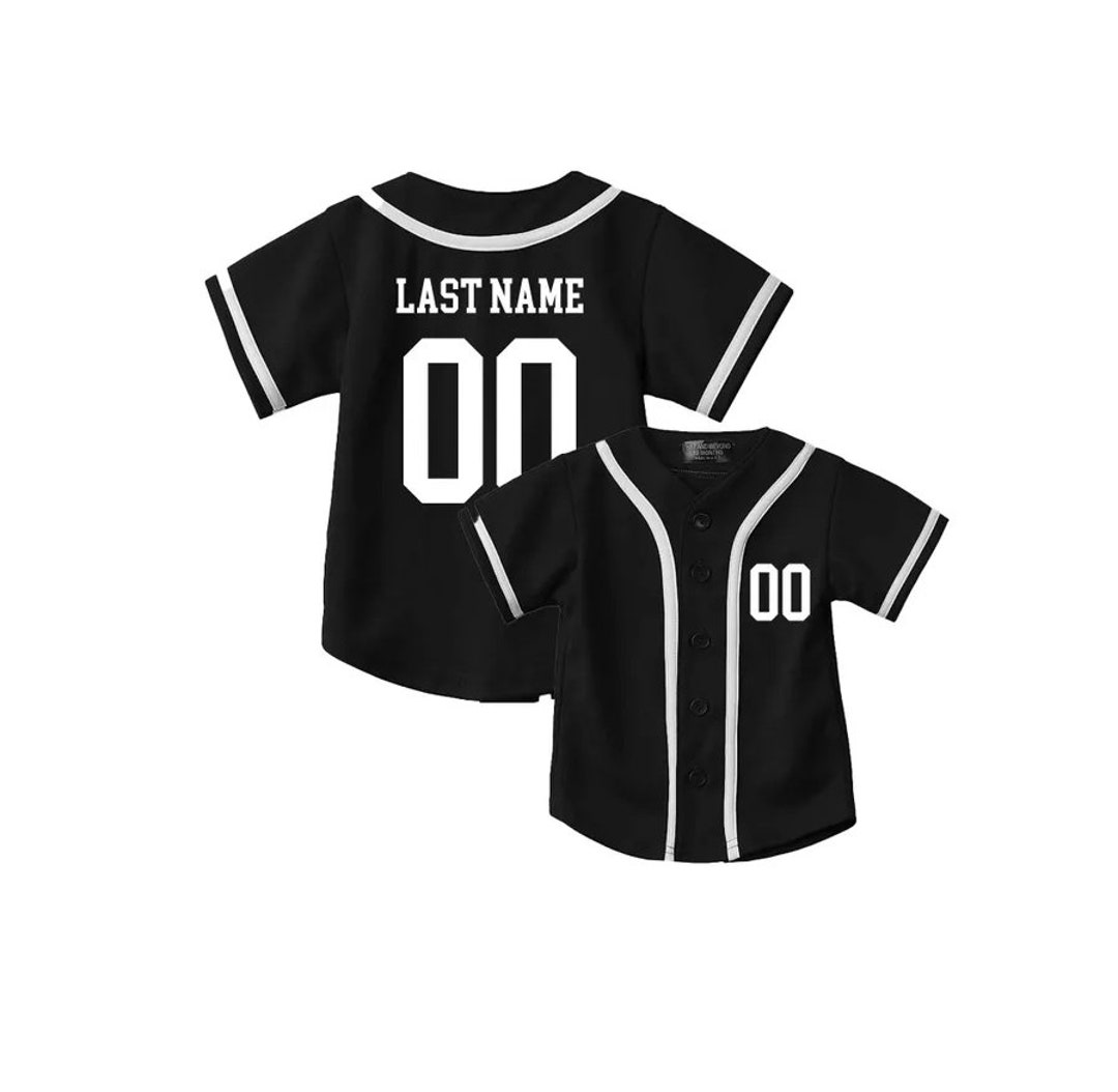 CUSTOM Toddler Baseball Jersey Etsy
