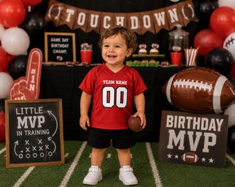 Custom Toddler Jersey Personalized Toddler Football Jersey  Replica Football Jersey, Football Jersey, Outlined Font