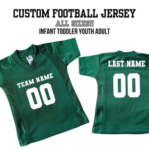 Camisa de futebol personalizada para bebês e crianças pequenas, com tema de futebol, para aniversários do primeiro ano, tamanhos infantil a adulto, camisa personalizada para torcedor do time. imagem 1