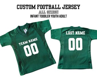 Camiseta de fútbol personalizada para bebé y niño pequeño, ideal para el primer año de fútbol, ideal para cumpleaños, de tamaño infantil a adulto, personalizada para el primer año de equipo.