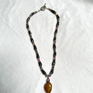 Vintage Beaded Pendant Necklace