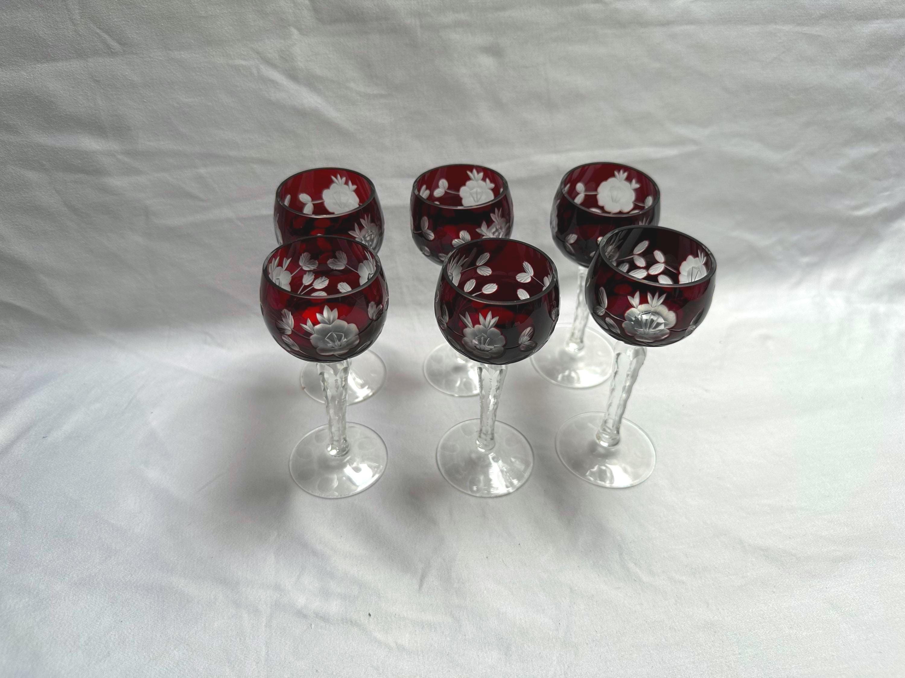Antique Colored Wine Glasses - Etsy