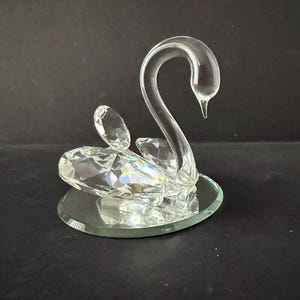 Swarovski Crystal Figurines Swans - Etsy