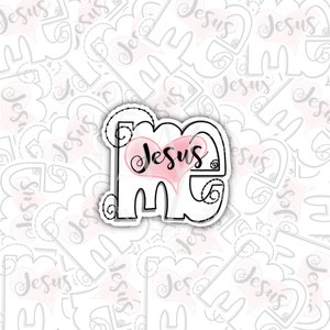 Faith Sticker – ‘Jesus Loves Me’ | Simple and Powerful Christian Decal for Water Bottles & Notebooks