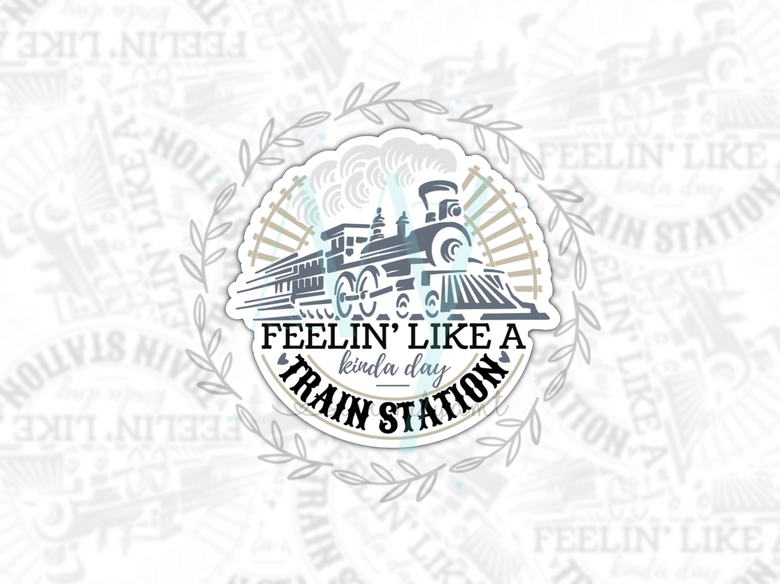 Gritty Western Sticker – ‘Feelin’ Like a Train Station Kinda Day’ | Durable Vinyl for Yellowstone Fans