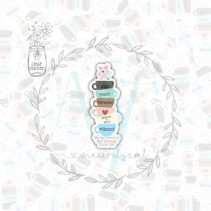 My Cup Overflows With Blessings Sticker – Clear Christian Vinyl Decal Inspired by Psalm 23
