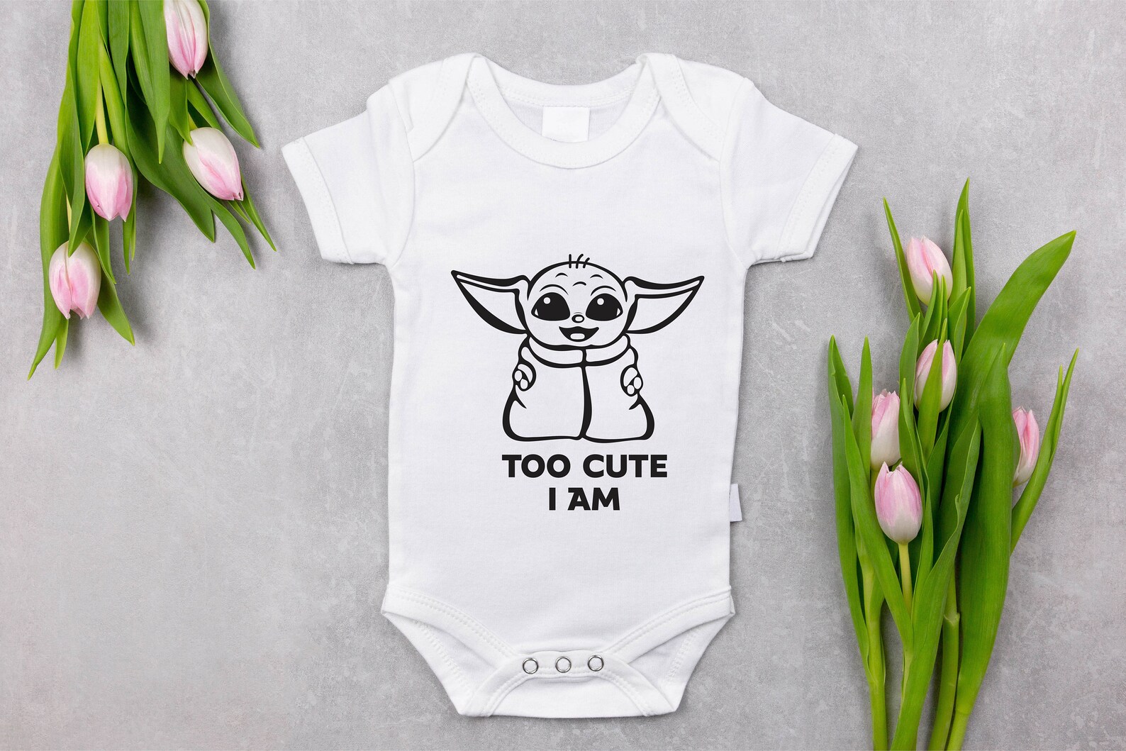 Baby yoda star wars onesie baby romper Cute new born baby Etsy
