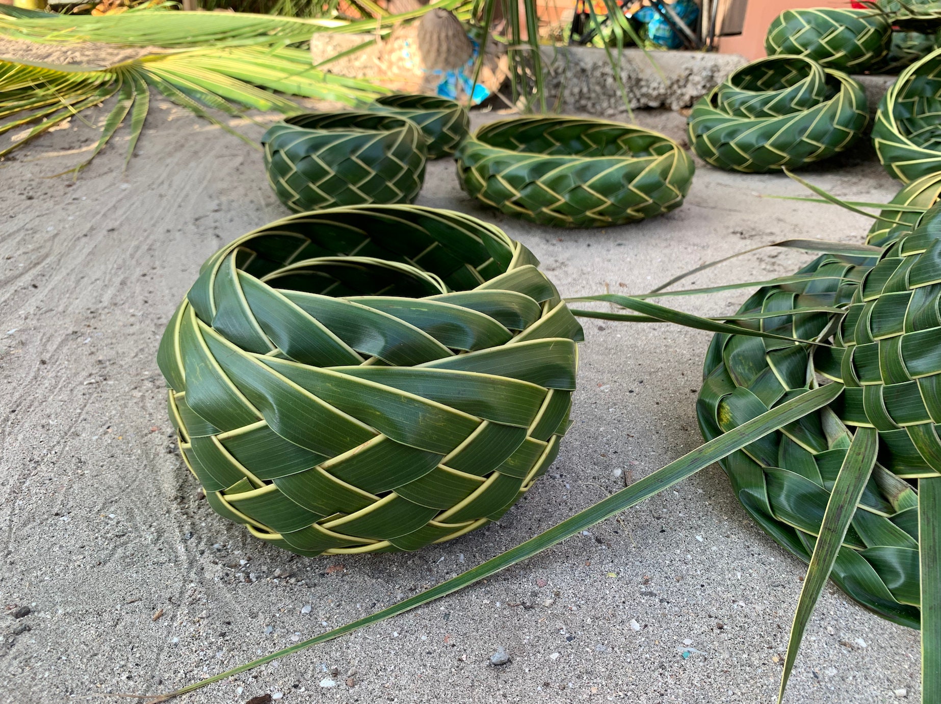 Handwoven coconut leaf bowl Etsy