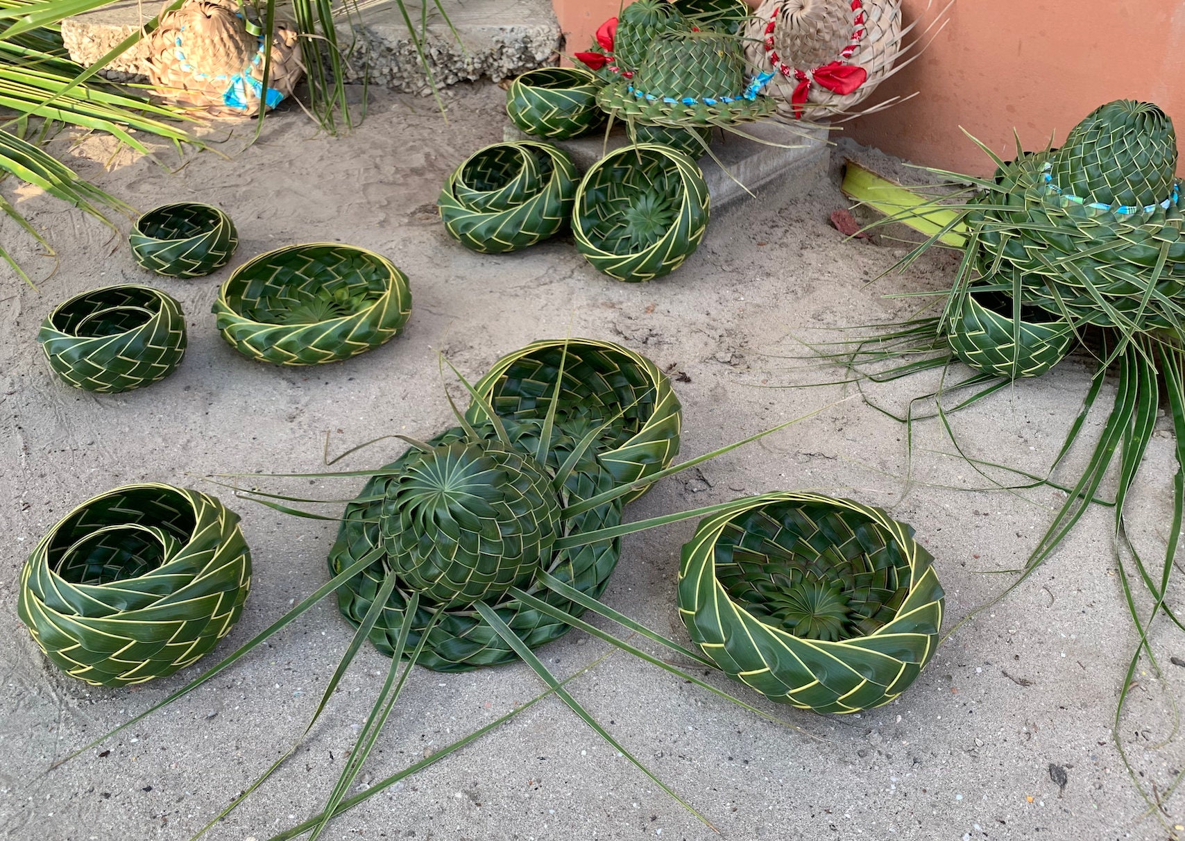 Handwoven coconut leaf bowl Etsy