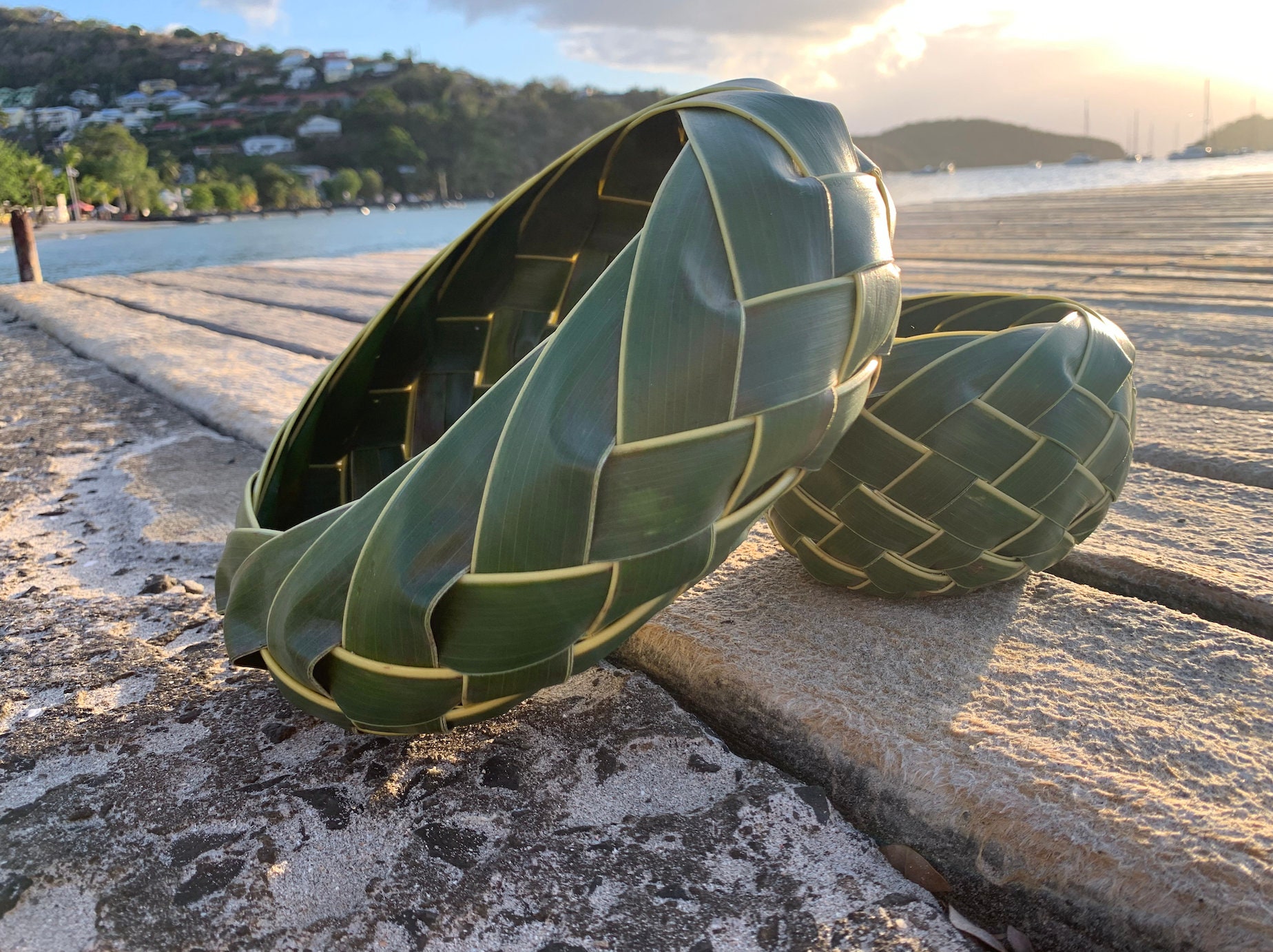 Handwoven coconut leaf bowl Etsy