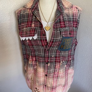 Bleached Distressed Country Flannel (Small)