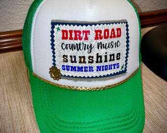 Dirt Road Green Trucker Hat