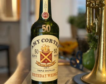 JAMESON WHISKEY Custom Birthday Bottle Label Kit