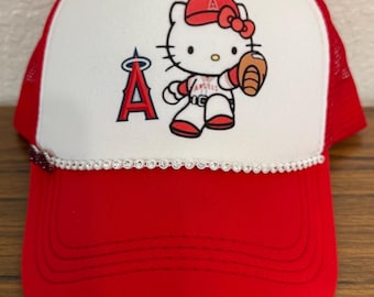 Angels Baseball Hello Kitty  Trucker Hat
