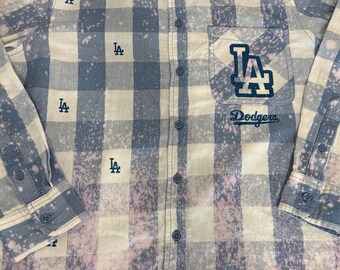Los Angeles Dodgers Baseball Flannel Shirt Large