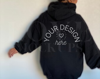 Gildan 18500 Hoodie Mockup, Back Gildan Mockup, Back Hoodie Mockup, Minimalist Mockup, Trendy Mockup, Boho Mockup, Oversized Gildan Mockup