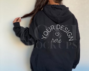 Gildan 18500 Hoodie Mockup, Back Gildan Mockup, Back Hoodie Mockup, Minimalist Mockup, Trendy Mockup, Boho Mockup, Oversized Gildan Mockup