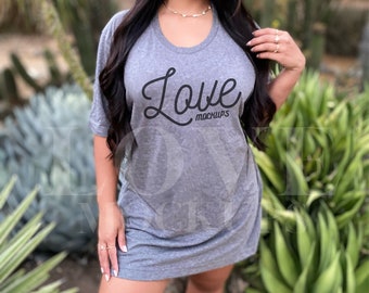 Bella Canvas 3001 Mockup, Bella Canvas 3001 Heather Deep Mockup, Modny Mockup, Natura Mockup, Oversized Shirt Mockup