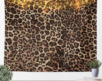 Gepard Print Wandbehang Gepard Print Wandbehang Geometrische Safari Tier Wandteppiche (150cm B x 216cm)