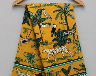 Jungle Safari Cotton Sarong, Beach Cover Up, Voile Scarf Pareo