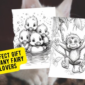50 Pages Cute Animal Coloring Page, Meditation Calming Coloring Pages ...