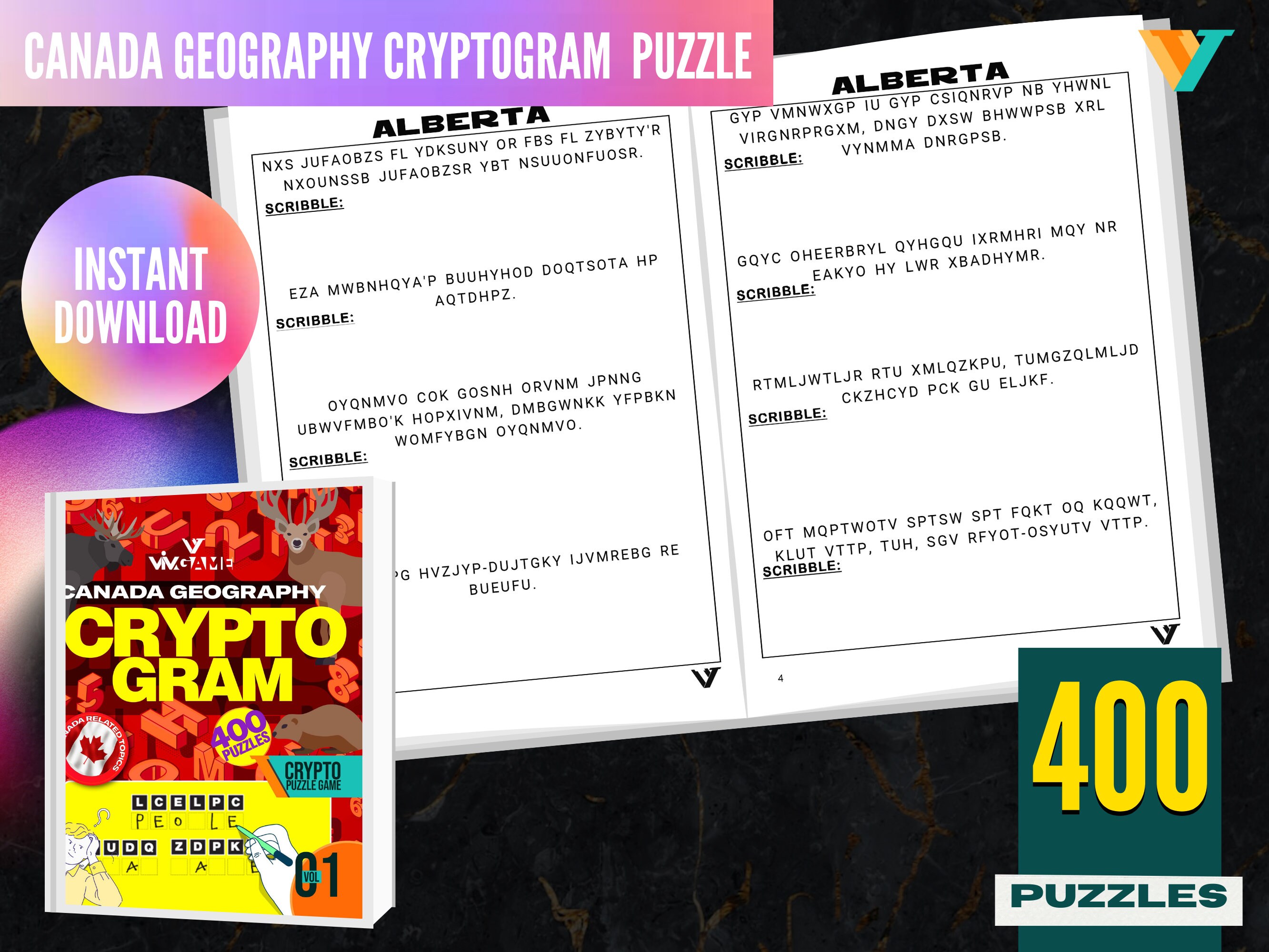 400 Canada Geography CRYPTOGRAM Puzzle Game V.1 Instant Download, Printable  PDF, Canada Themed Brain Games - Etsy