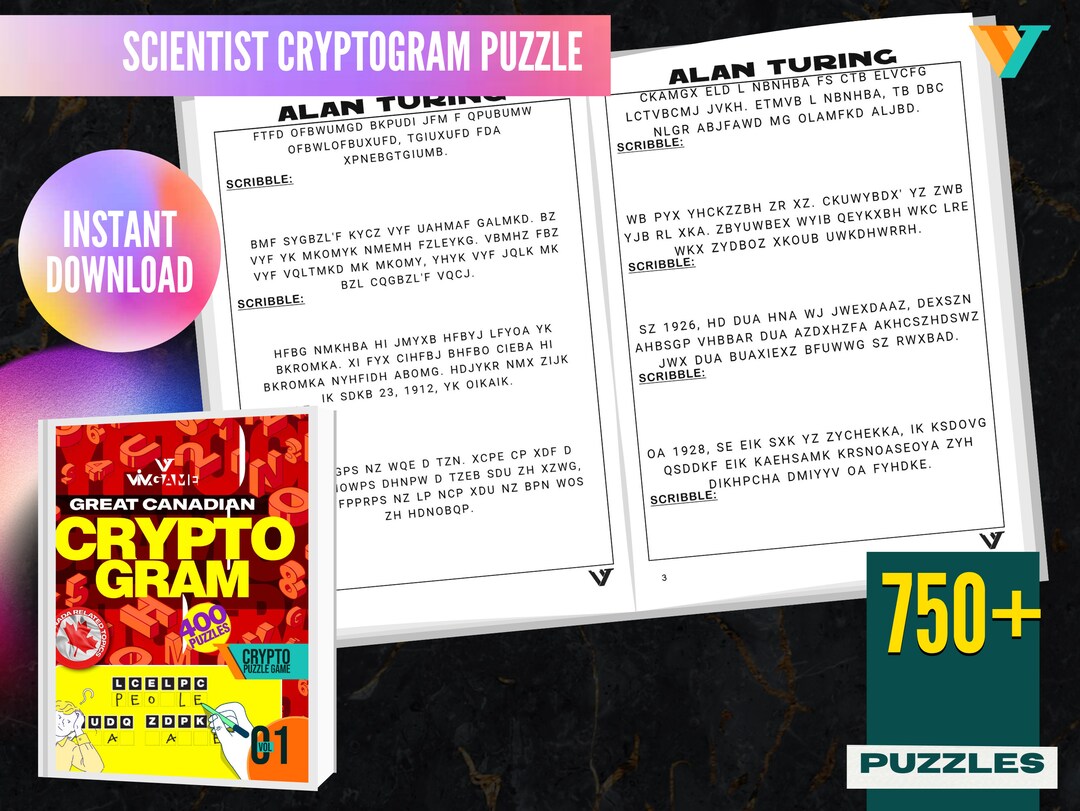 750+ geweldige wetenschapper cryptogram puzzelspel V.1 Instant Download,  historische cryptogram puzzel, grappige puzzel, afdrukbare PDF, puzzels  voor volwassenen - Etsy Nederland