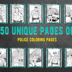 50 Police Coloring Pages Printable PDF, Policeman Law Enforcement ...