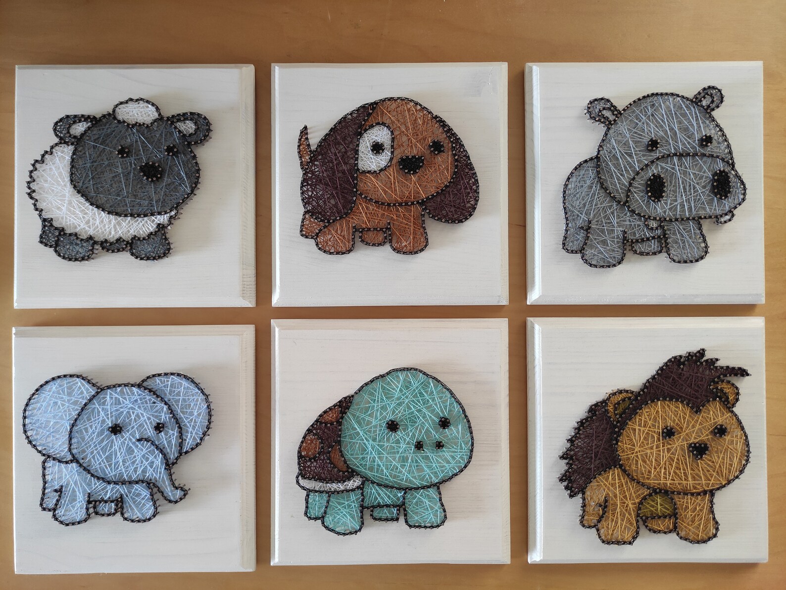 Picture ELEPHANT in String Art Style - Etsy