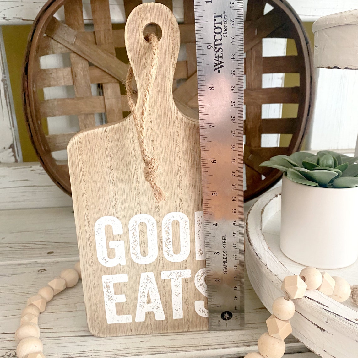 Farmhouse Decorative Cutting Board Good Eats Shelf Sitter Island