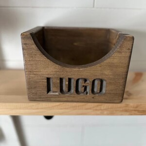 Custom Engraved Wood Hat Rack for Desks, Night Stands,Table Tops and more.