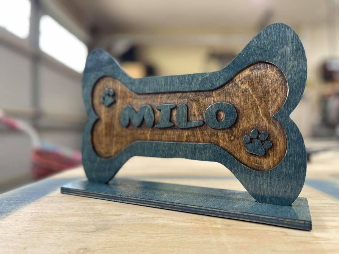 Dog Name Plate Sign / Dog Name Plaque / Cute Dog Sign / Puppy Etsy