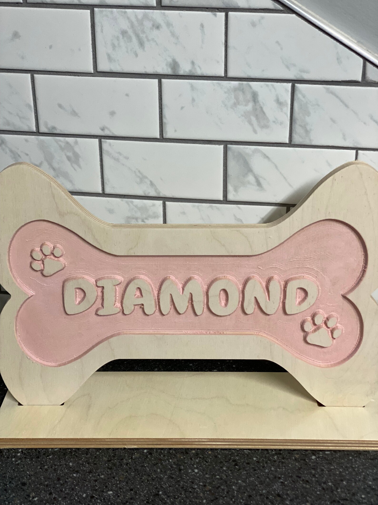Dog Name Plate Sign / Dog Name Plaque / Cute Dog Sign / Puppy Etsy